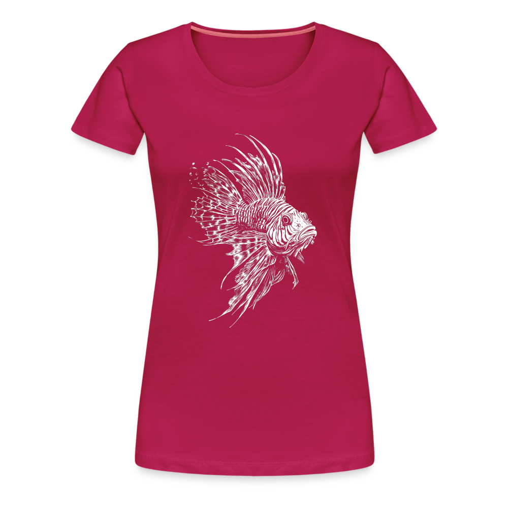 Rotfeuerfisch - Monochrom - Frauen Premium T-Shirt - dunkles Pink