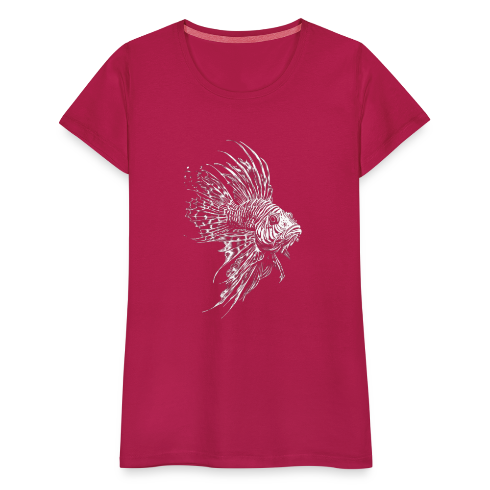 Rotfeuerfisch - Monochrom - Frauen Premium T-Shirt - dunkles Pink