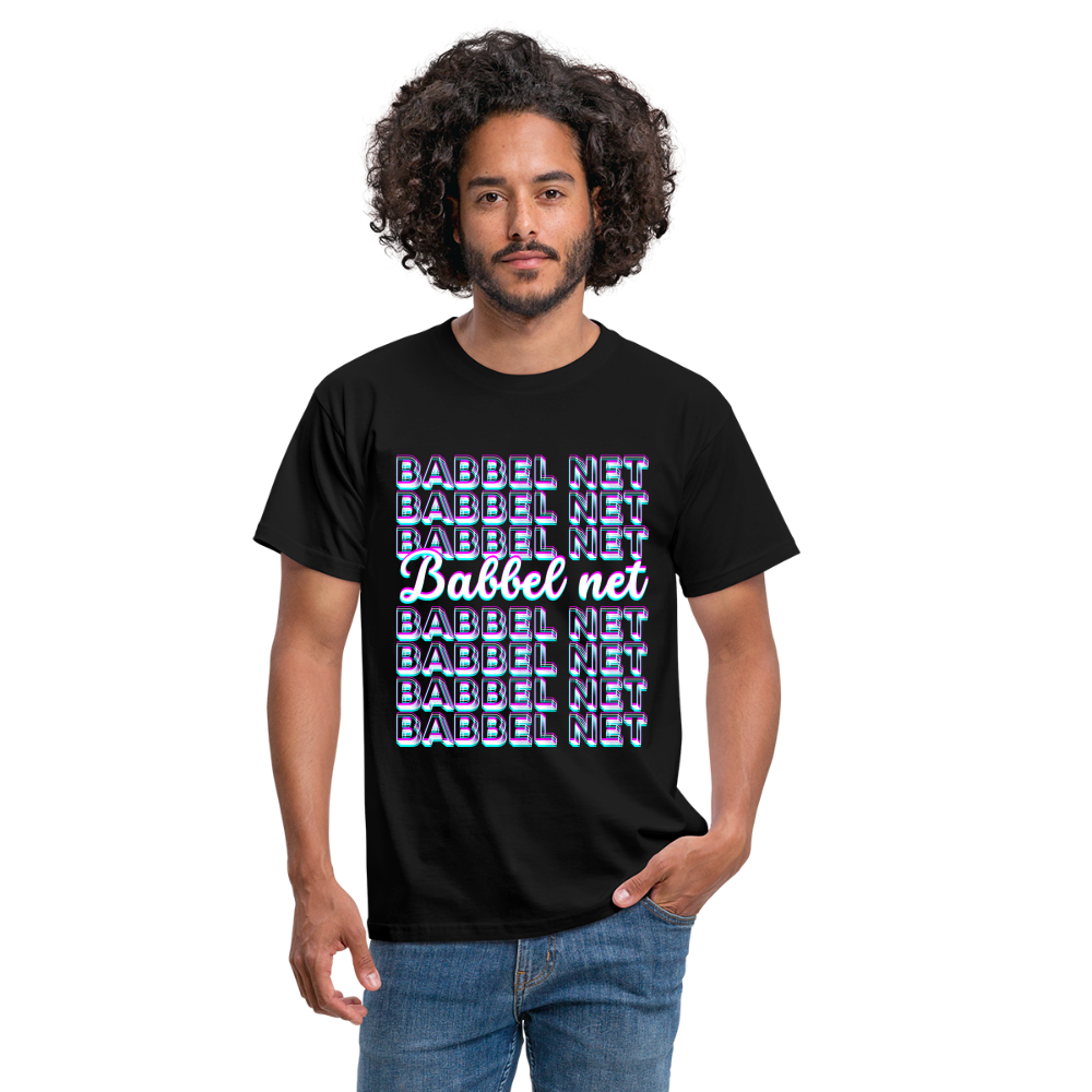 Babbel net - Hessisch Mundart - Männer T-Shirt - Schwarz