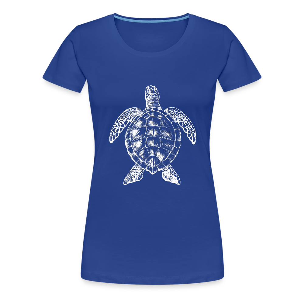 Meeresschildkröte - Monochrom - Frauen Premium T-Shirt - Königsblau