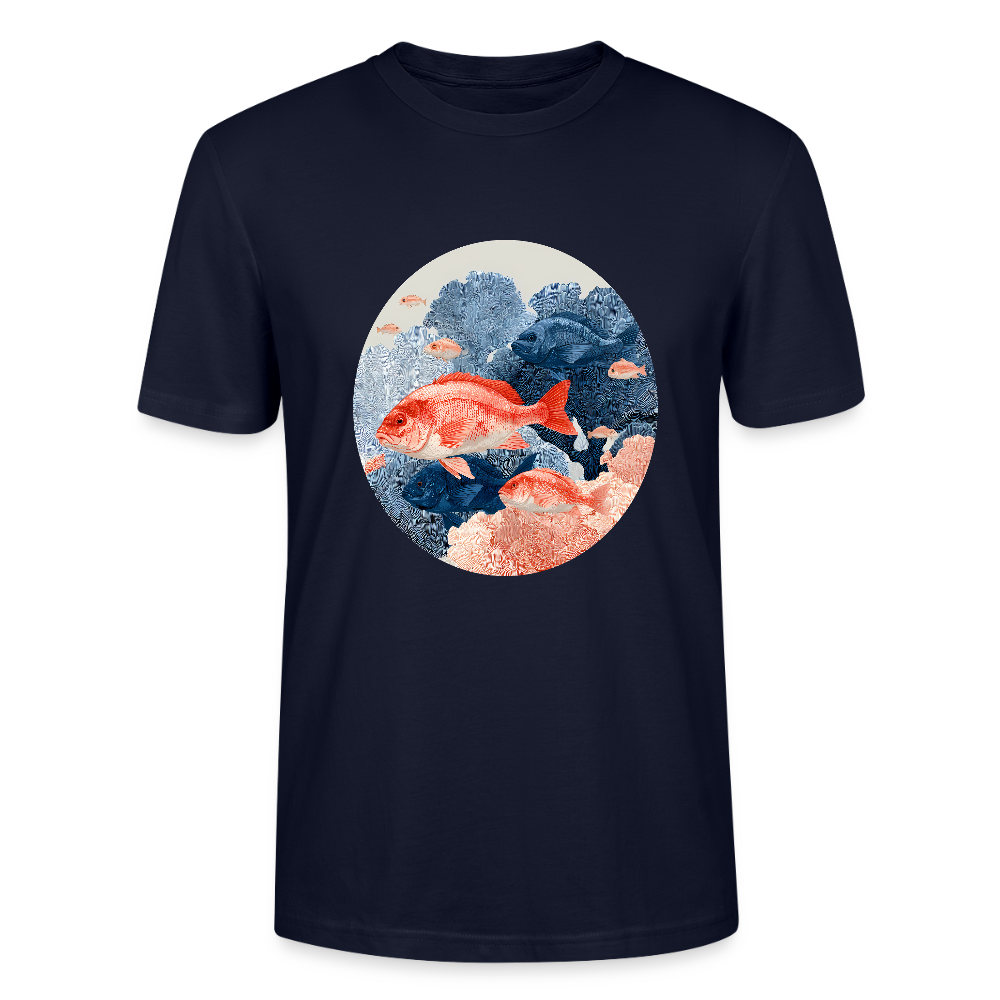 Bunter Meeres Fisch - Stanley/Stella Unisex Bio-T-Shirt CRAFTER - Navy