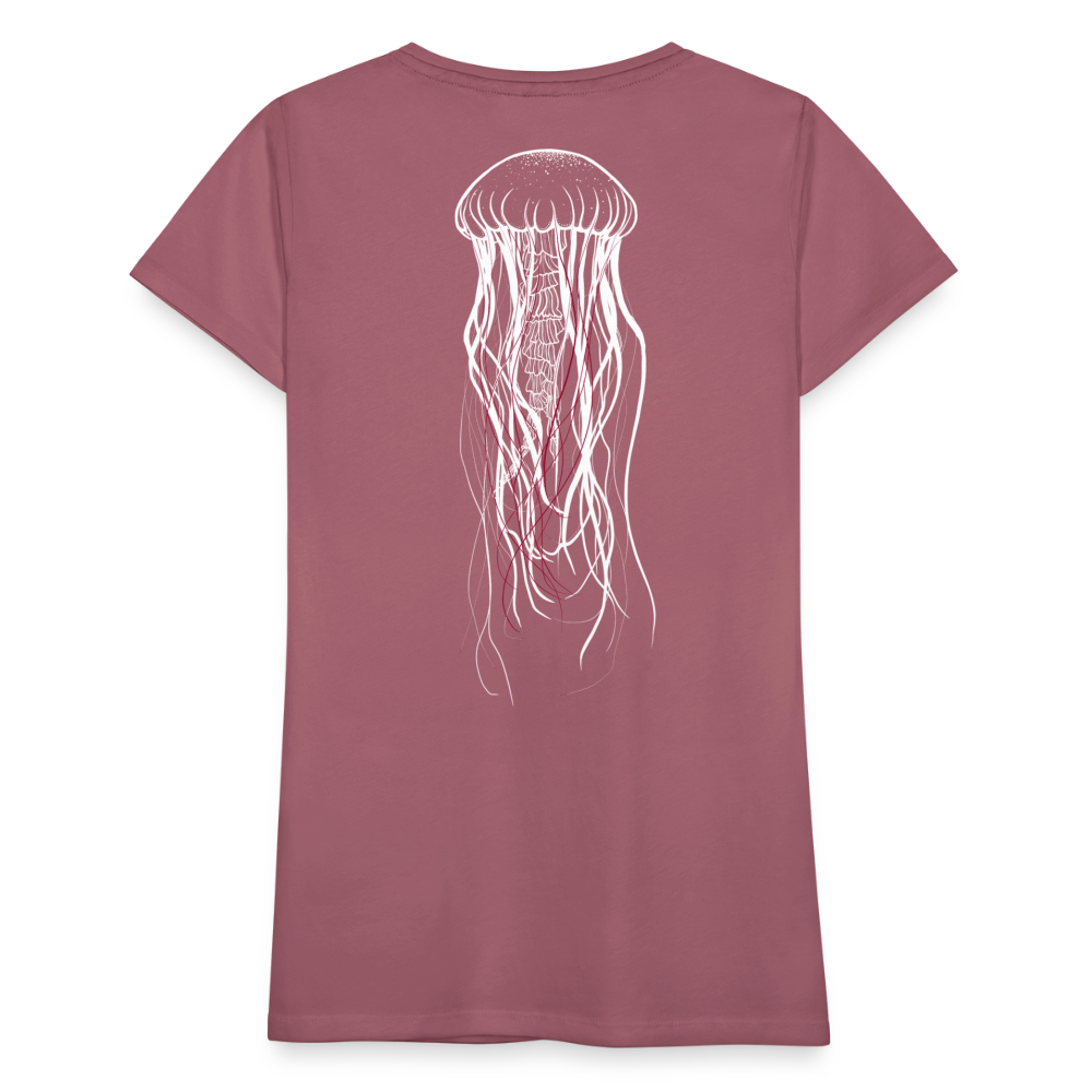 Qualle mit roten Fäden - Frauen Premium T-Shirt - Malve