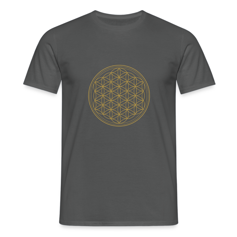 Blume des Lebens "Flower of Life" - Männer T-Shirt - Anthrazit
