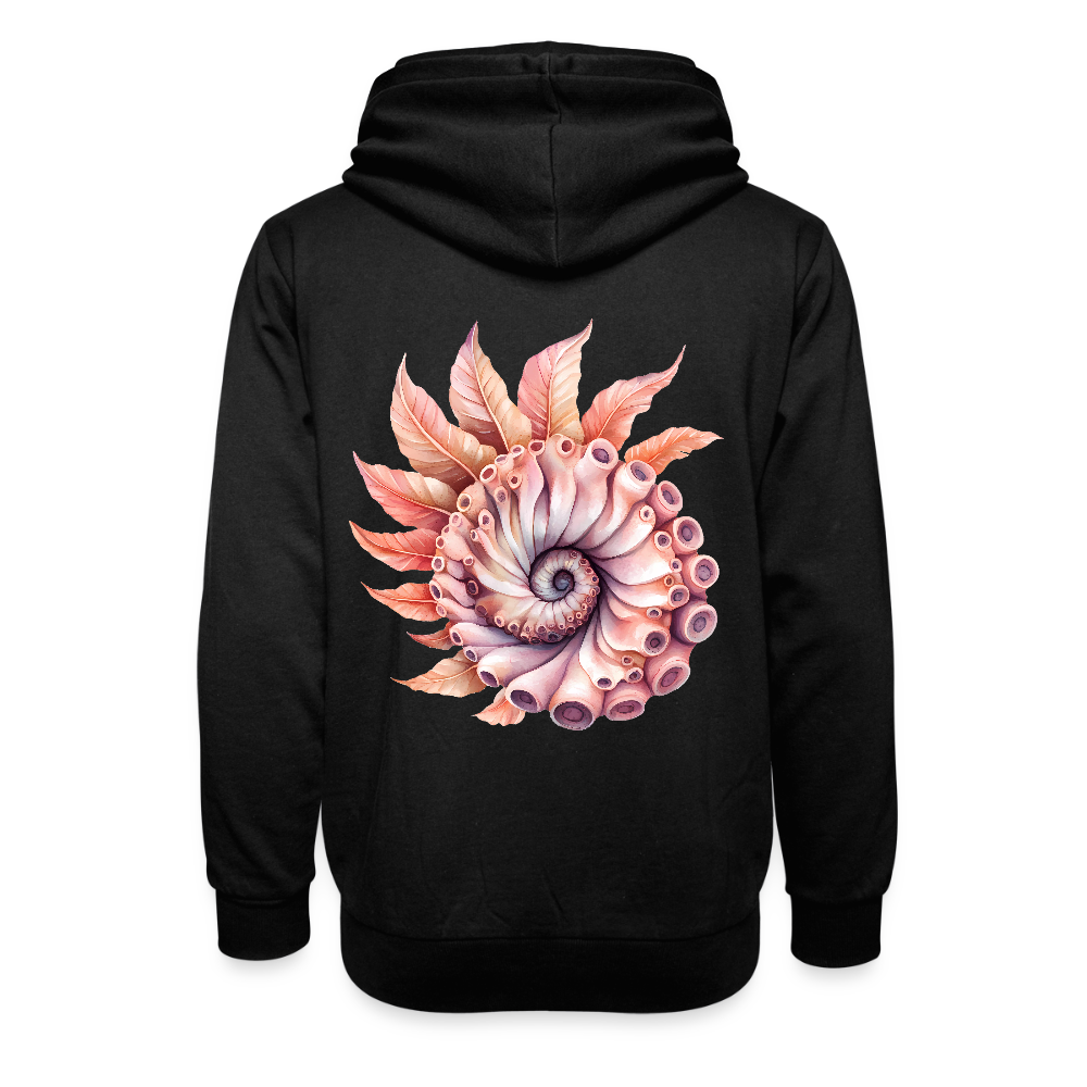 Fedriger Tentakel Nautilus - Goldener Schnitt - Unisex Schalkragen Hoodie - Schwarz