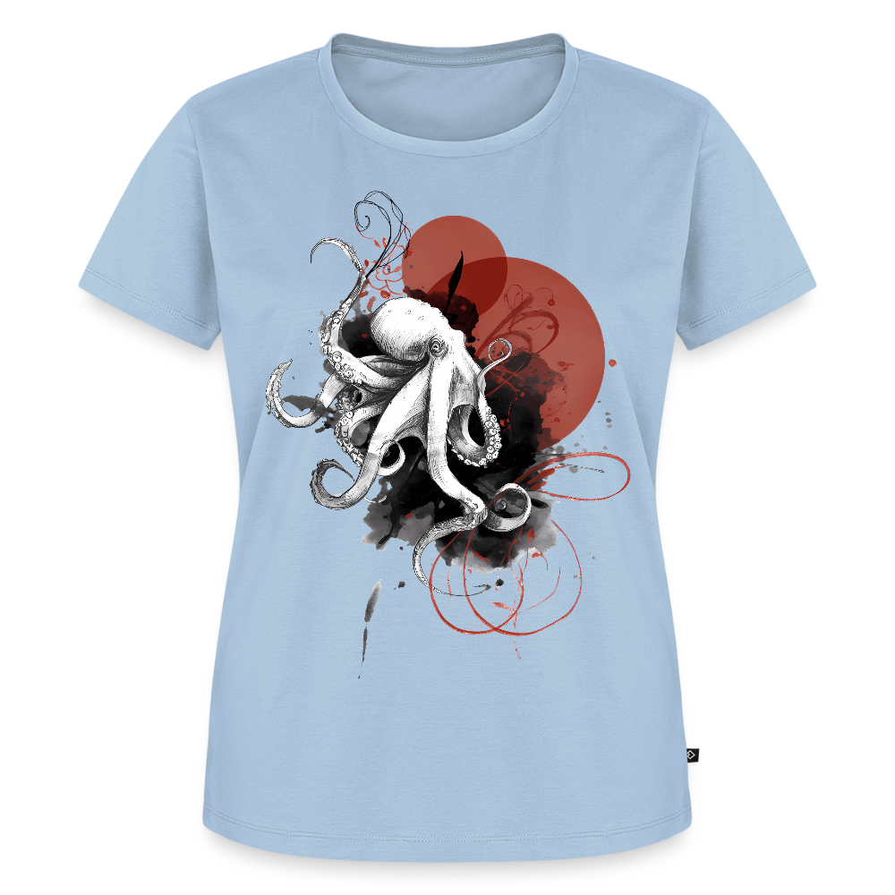 Oktopus Design – Tiefsee trifft Kunst - Frauen Premium Bio T-Shirt - Hellblau