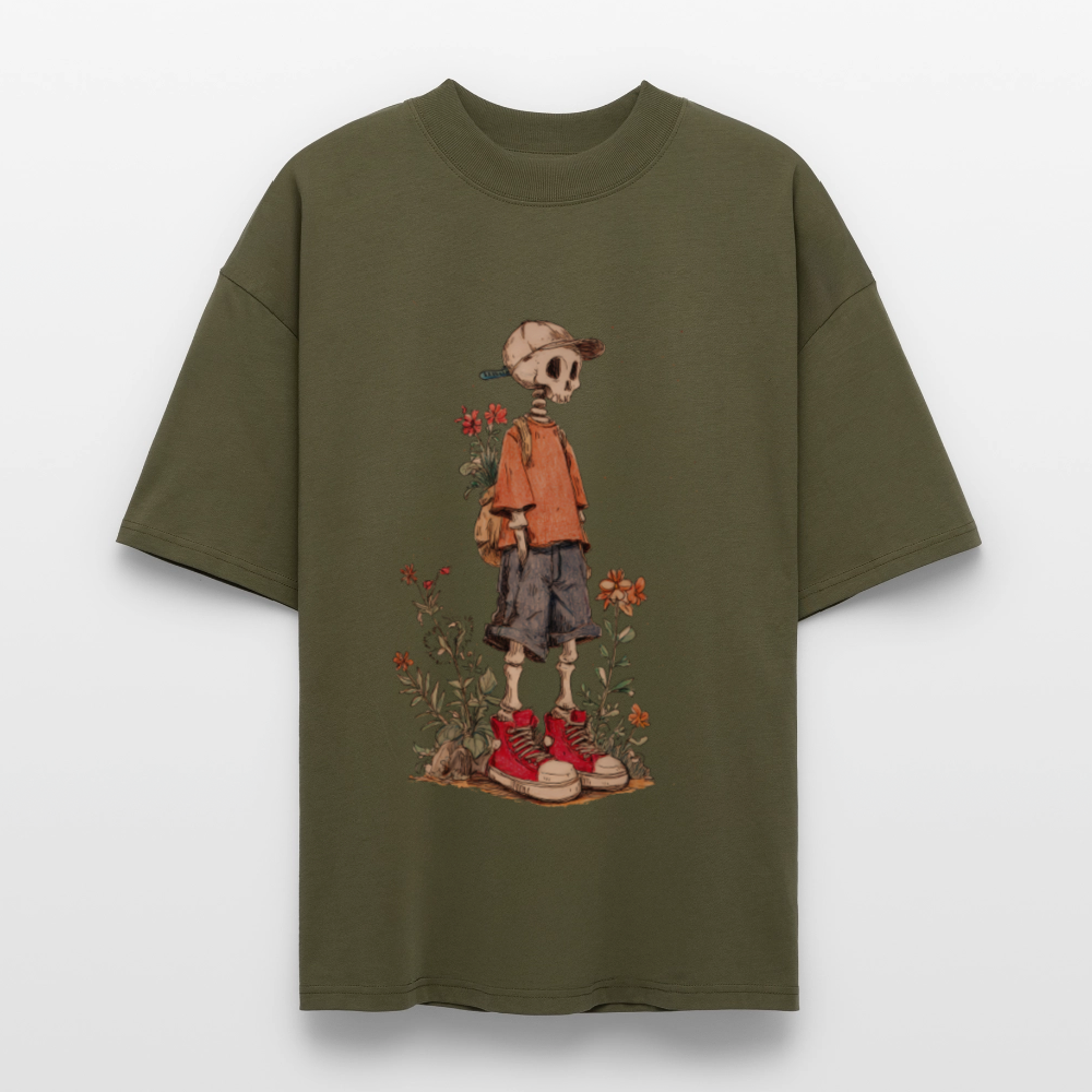 Skeleton Boy - Stanley/Stella Oversized Unisex Bio T-Shirt Blaster - Khaki