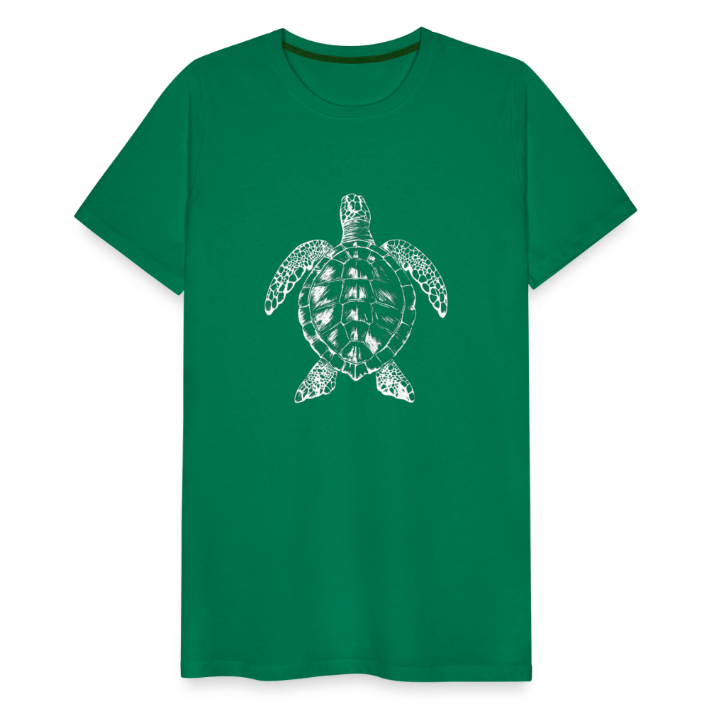 Meeresschildkröte - Monochrom - Männer Premium T-Shirt - Kelly Green