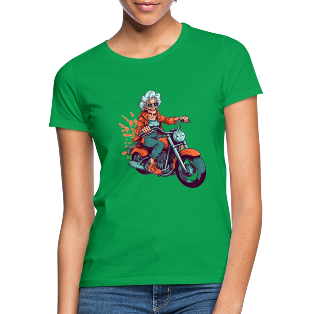 Coole alte Biker Oma - Motorrad Omi - Frauen T-Shirt - Kelly Green