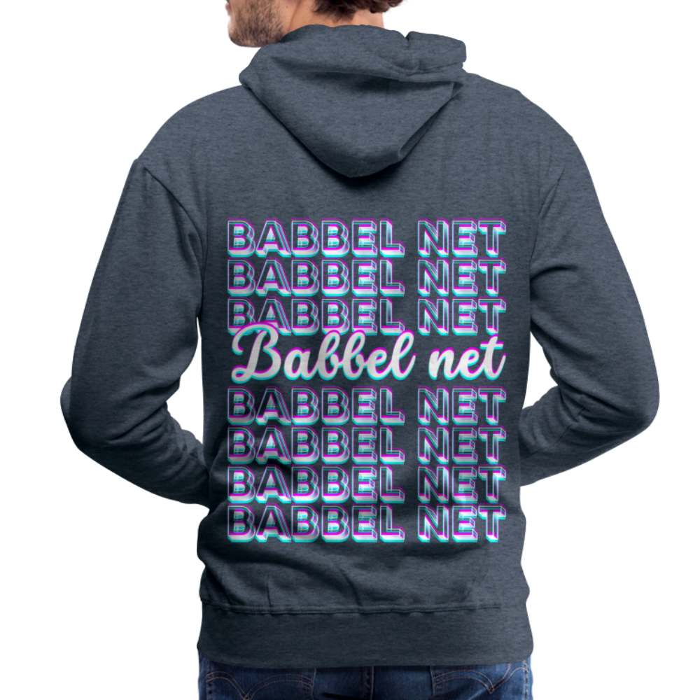 Babbel net - Hessisch Mundart - Männer Premium Hoodie - Jeansblau