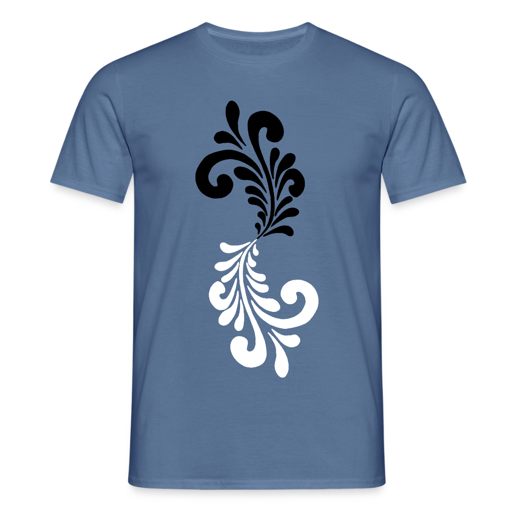 Bembel Ornamente schwarz/weiß - Männer Shirt - Taubenblau