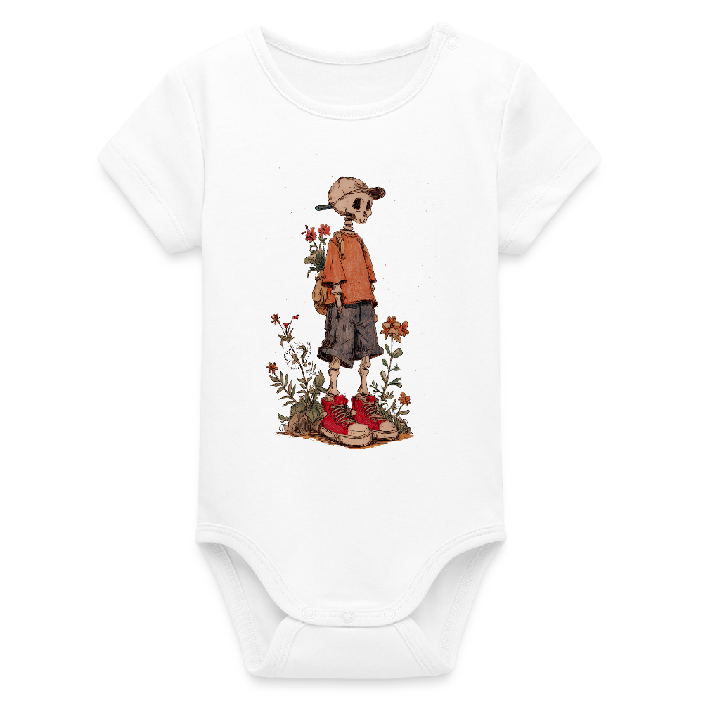 Skeleton Boy - Stanley/Stella Baby Bio Kurzarm-Body - Weiß