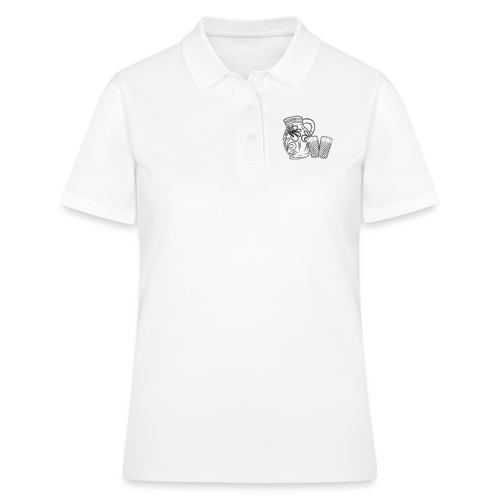 Bembel mit Gläsern - Hessisch Mundart - Frauen Premium Poloshirt - Weiß