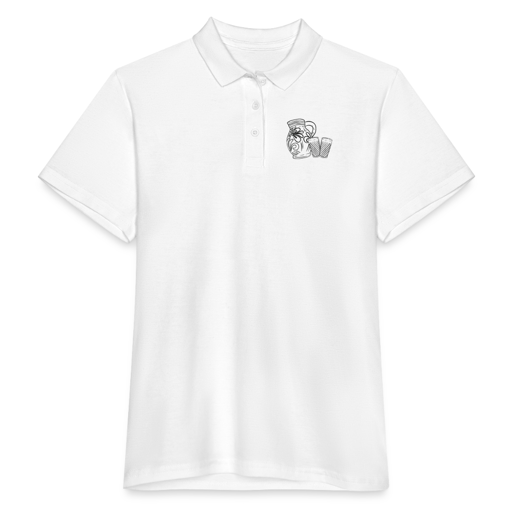 Bembel mit Gläsern - Hessisch Mundart - Frauen Premium Poloshirt - Weiß