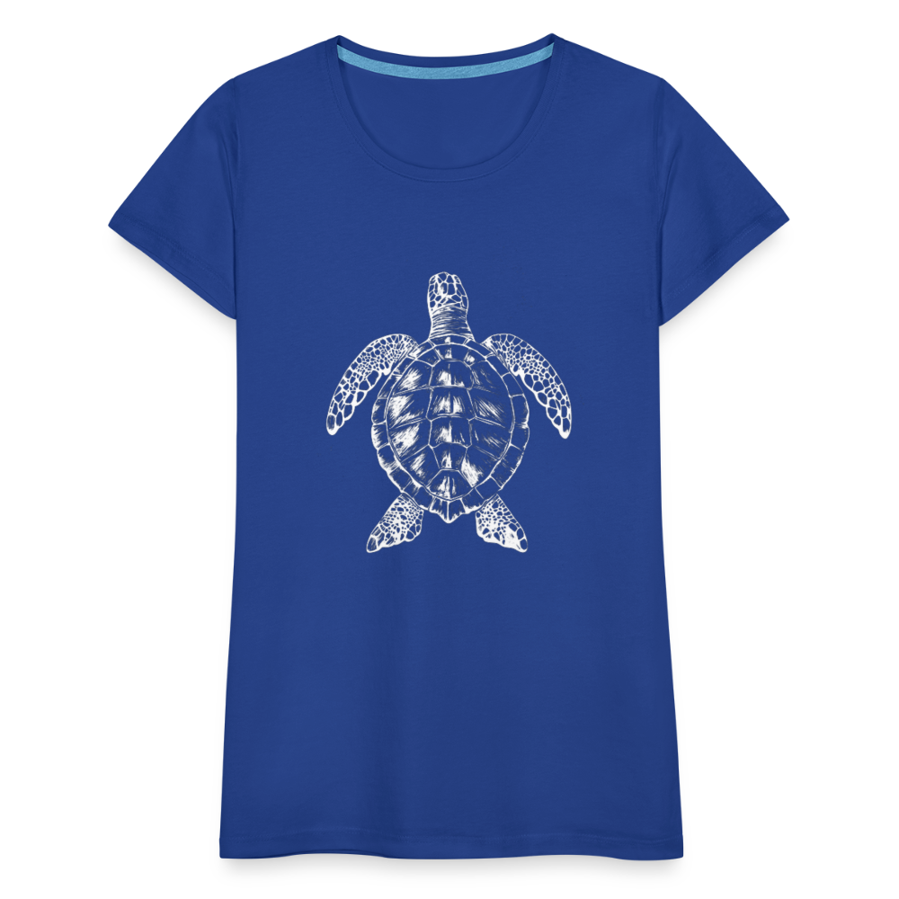 Meeresschildkröte - Monochrom - Frauen Premium T-Shirt - Königsblau