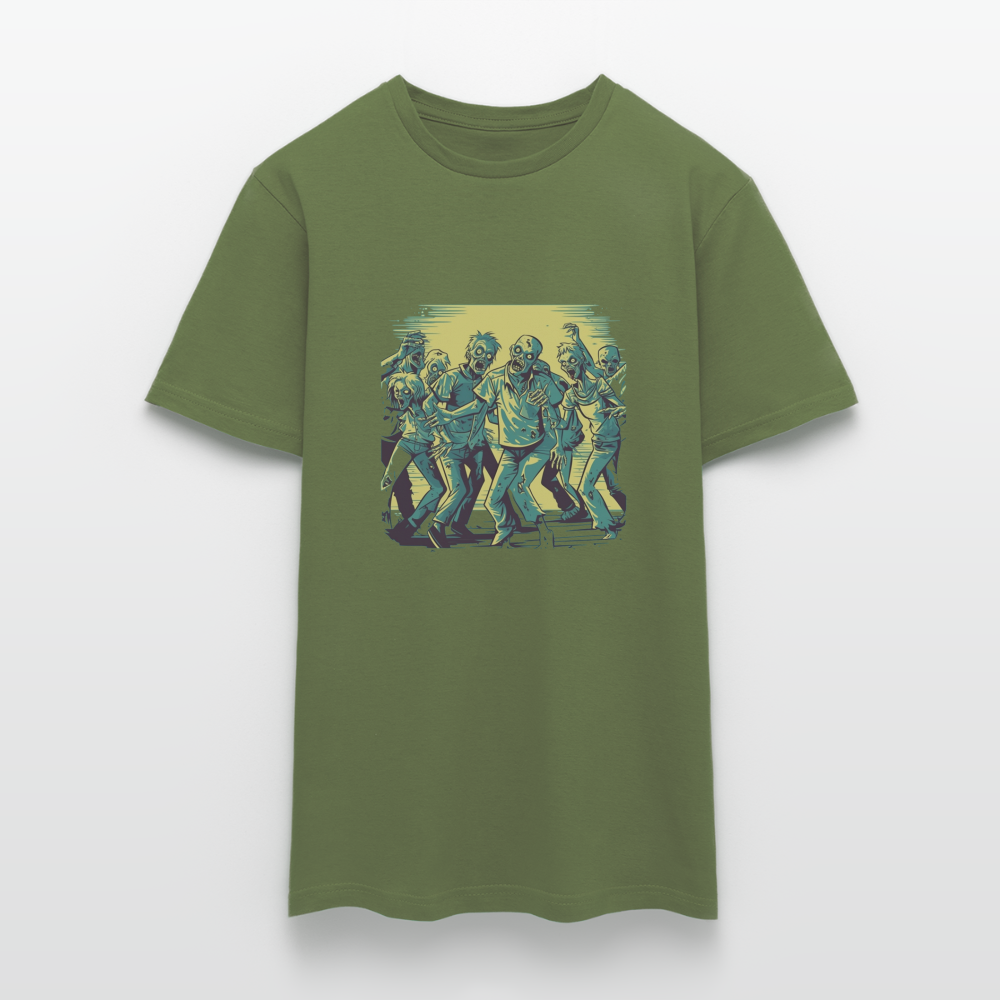 Tanzende Zombies - Gruseliges Zombie Motiv - Männer T-Shirt - Militärgrün