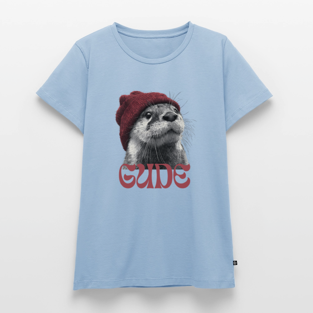 Gude Otter - Frauen Premium Bio T-Shirt - Hellblau