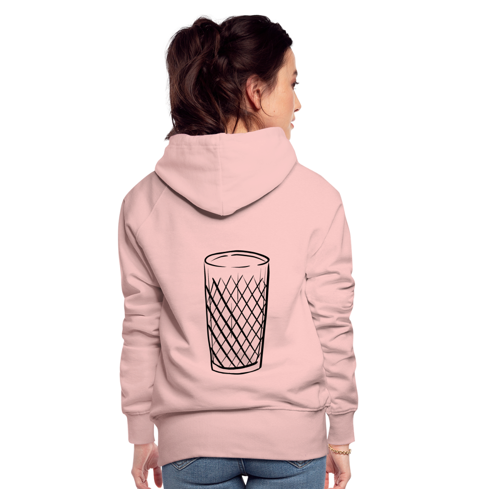 Frankfurter Geripptes - Äpplerglas - Hessisch Mundart - Frauen Premium Hoodie - Kristallrosa