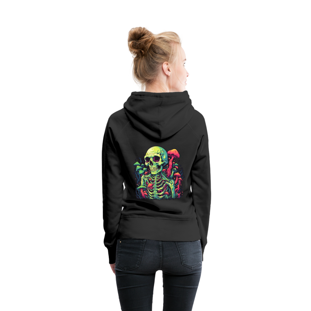 Horror Pilz Skelett - Happy Halloween - Frauen Premium Hoodie - Schwarz