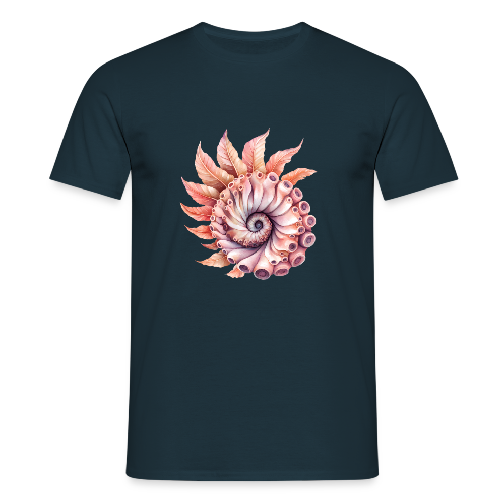 Fedriger Tentakel Nautilus - Goldener Schnitt - Männer T-Shirt - Navy