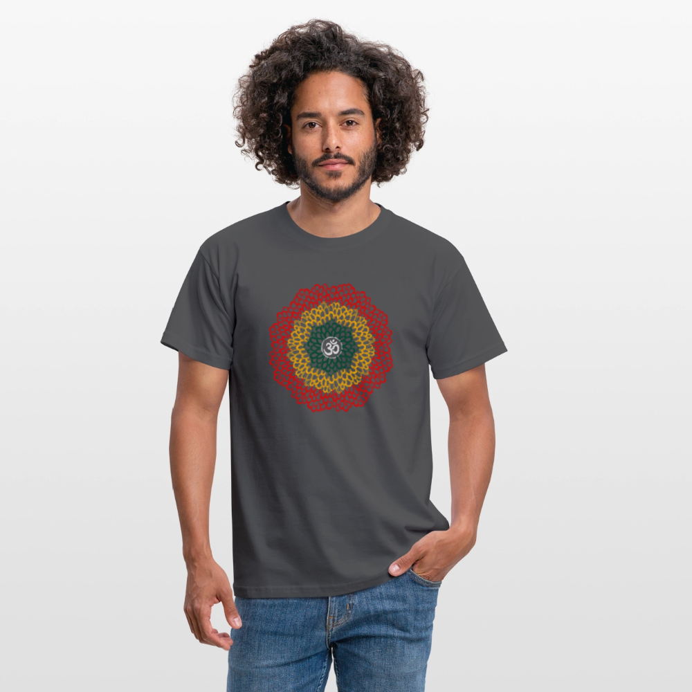 Yogi, Prana Mandala Om im Reggae Stil - Männer T-Shirt - Anthrazit