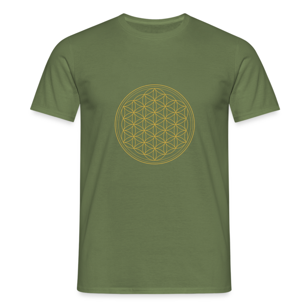 Blume des Lebens "Flower of Life" - Männer T-Shirt - Militärgrün