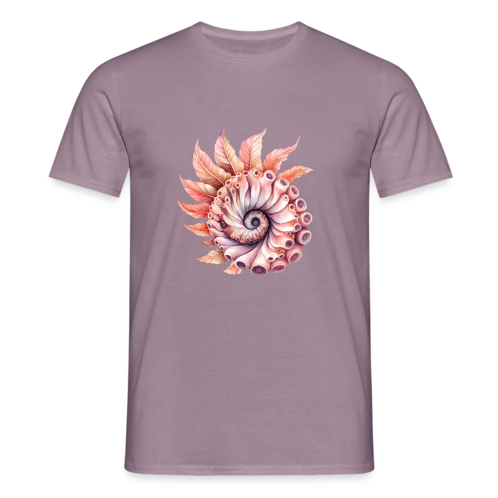 Fedriger Tentakel Nautilus - Goldener Schnitt - Männer T-Shirt - Lilagrau