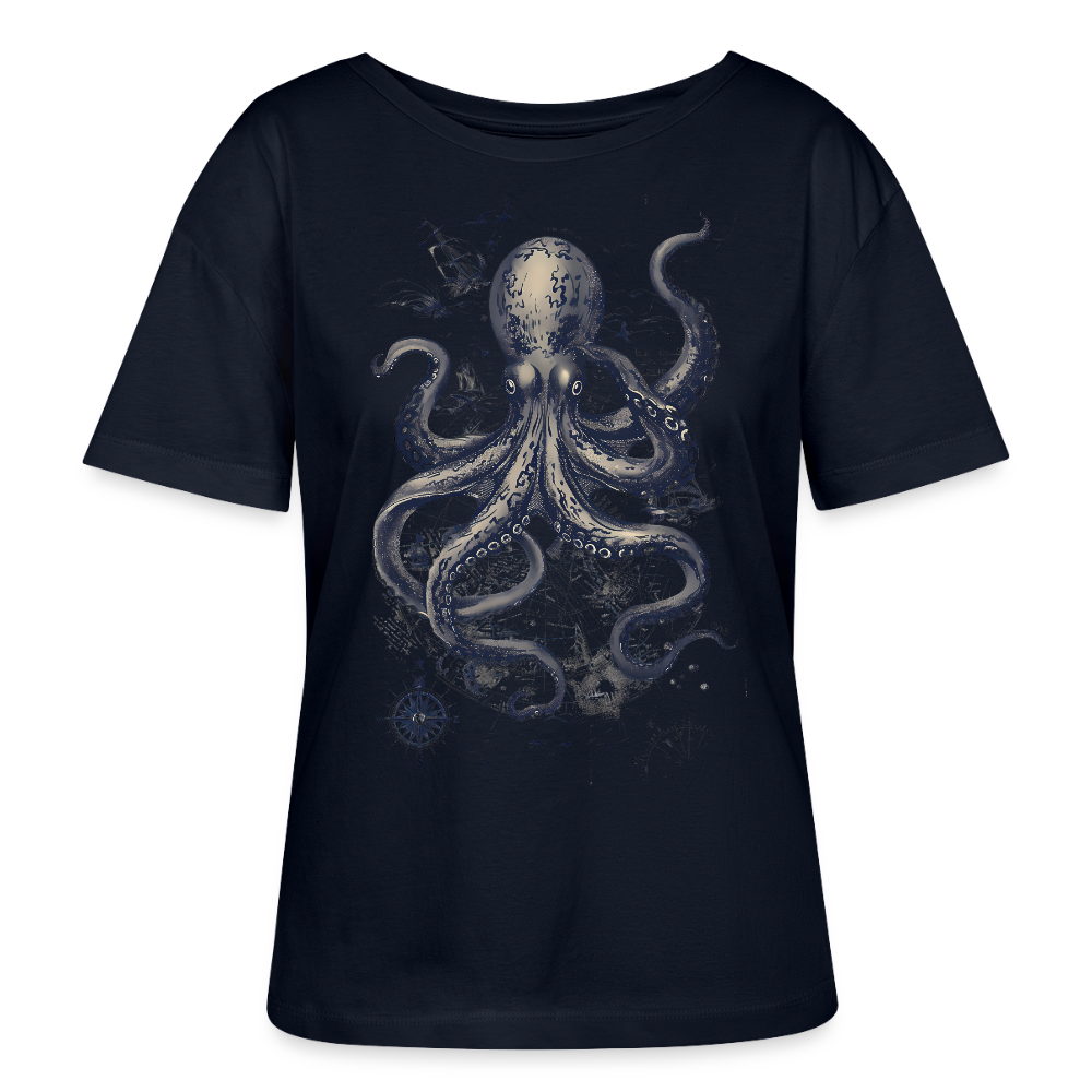Steampunk Oktopus - Stanley/Stella Relaxed Rundhals Frauen Bio-T-Shirt SERENA - Navy