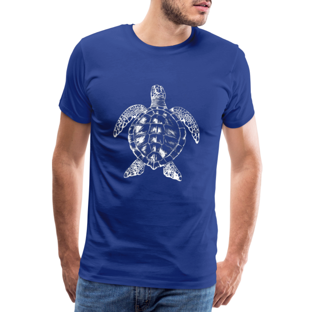 Meeresschildkröte - Monochrom - Männer Premium T-Shirt - Königsblau