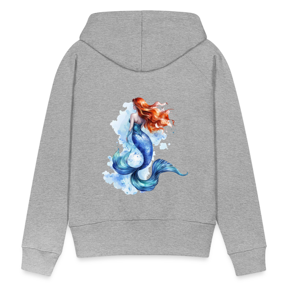 Meerjungfrau als Aquarelle - Frauen Premium Hoodie - Grau meliert