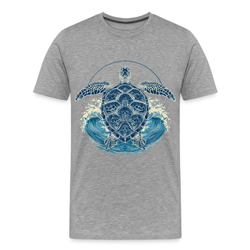 Ocean Spirit – Meeresschildkröte - Männer Premium T-Shirt - Grau meliert