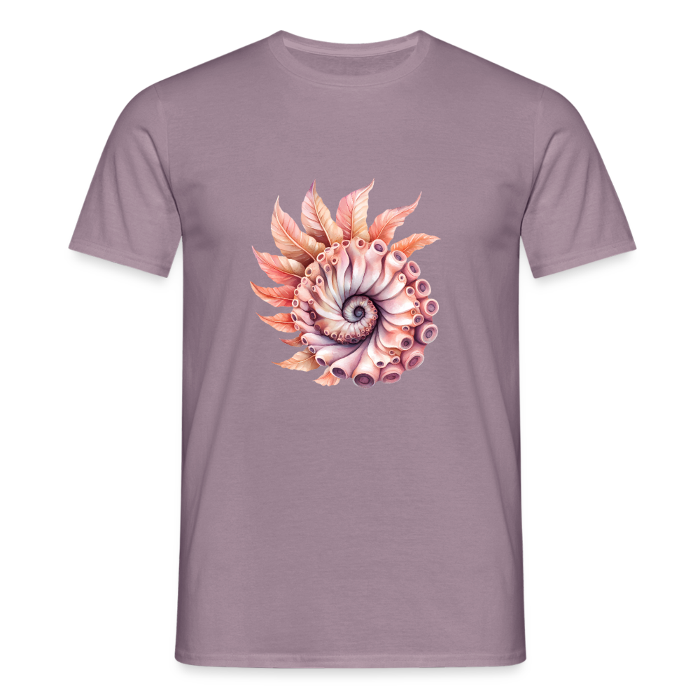 Fedriger Tentakel Nautilus - Goldener Schnitt - Männer T-Shirt - Lilagrau