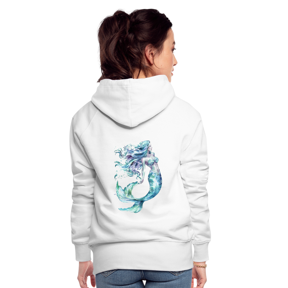 Meerjungfrau als Aquarelle - Frauen Premium Hoodie - Weiß