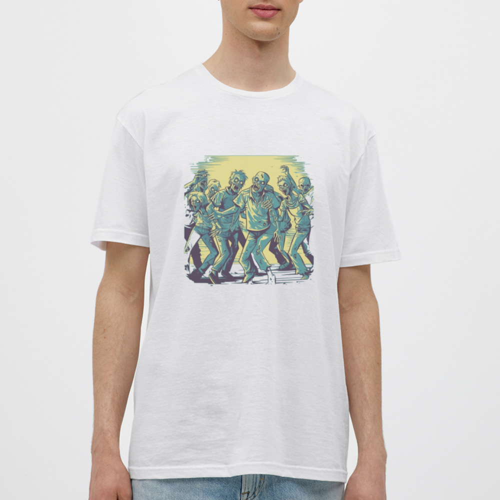 Tanzende Zombies - Gruseliges Zombie Motiv - Männer T-Shirt - Weiß