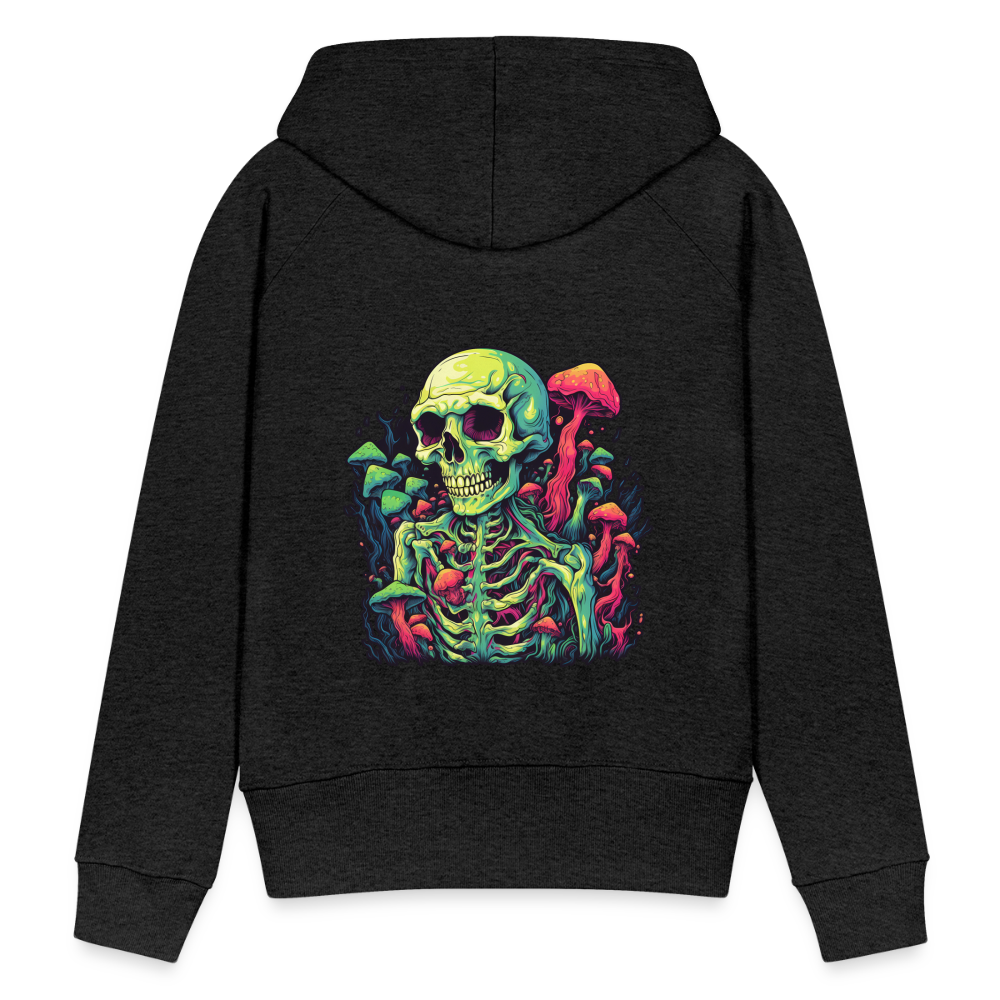Horror Pilz Skelett - Happy Halloween - Frauen Premium Hoodie - Anthrazit