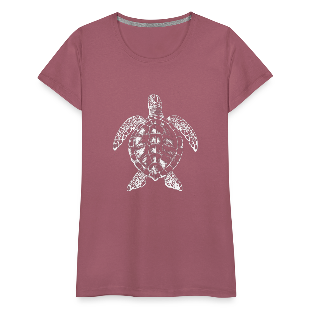 Meeresschildkröte - Monochrom - Frauen Premium T-Shirt - Malve