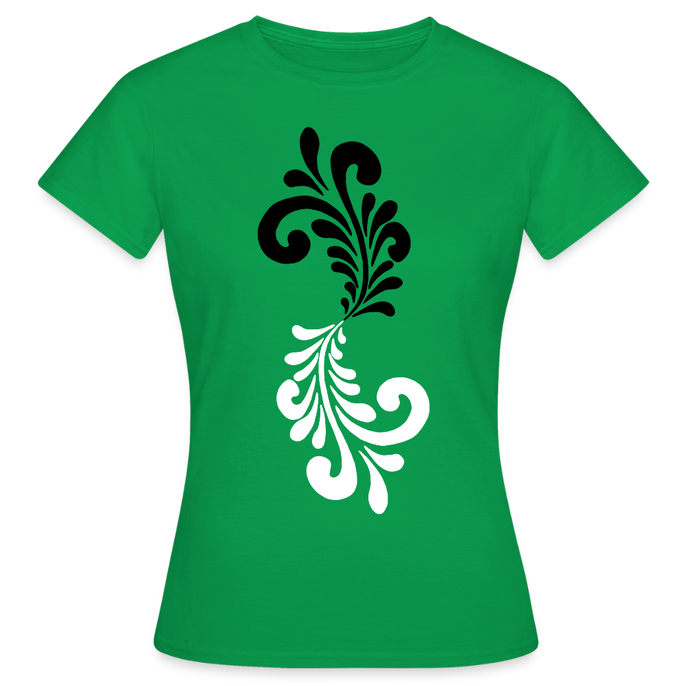Bembel Ornamente schwarz/weiß - Frauen T-Shirt - Kelly Green