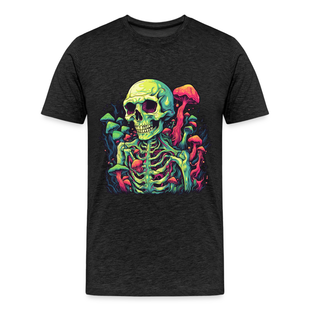 Horror Pilz Skelett - Happy Halloween - Männer Premium T-Shirt - Anthrazit