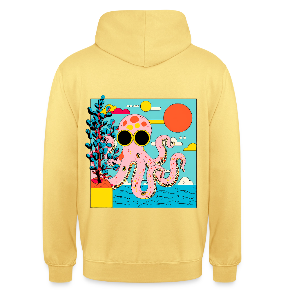 Summer Reef – Pink Octopus - Unisex Hoodie - by Artful Alchemist