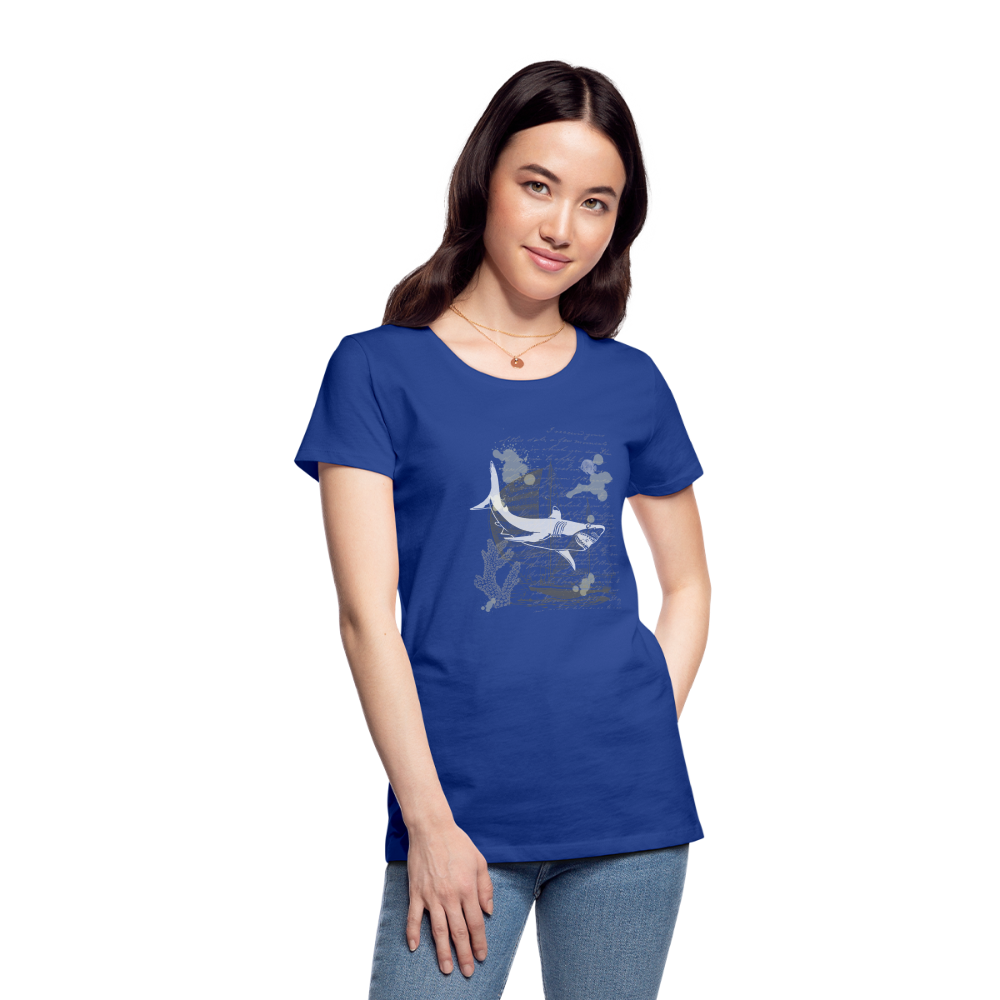 Vintage Steampunk Hai Motiv - Frauen Premium T-Shirts - Königsblau