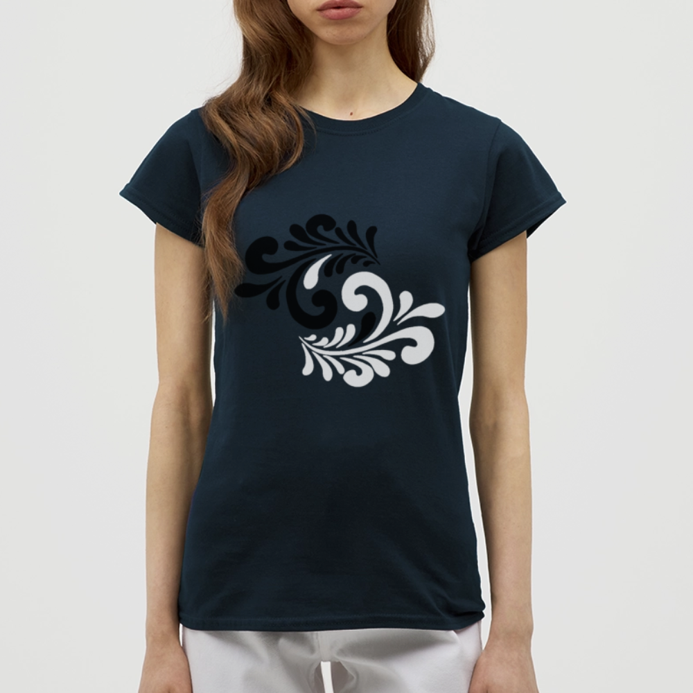 Hessisch Balance - Yin und Yang - Frauen T-Shirt - Navy