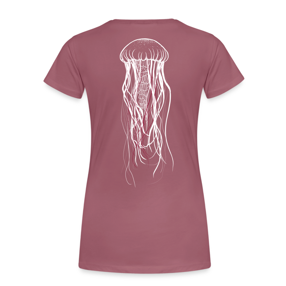 Qualle mit roten Fäden - Frauen Premium T-Shirt - Malve