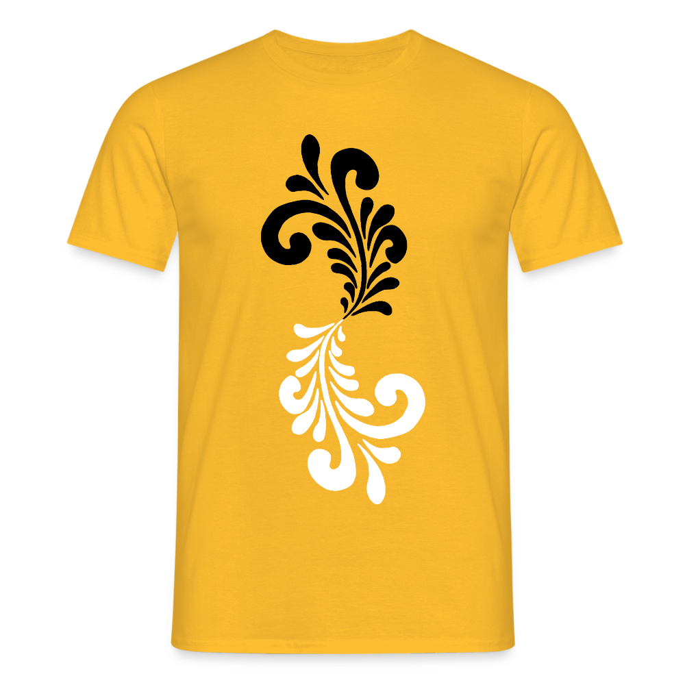 Bembel Ornamente schwarz/weiß - Männer Shirt - Gelb