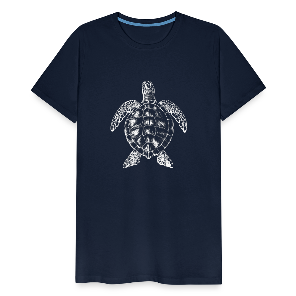 Meeresschildkröte - Monochrom - Männer Premium T-Shirt - Navy