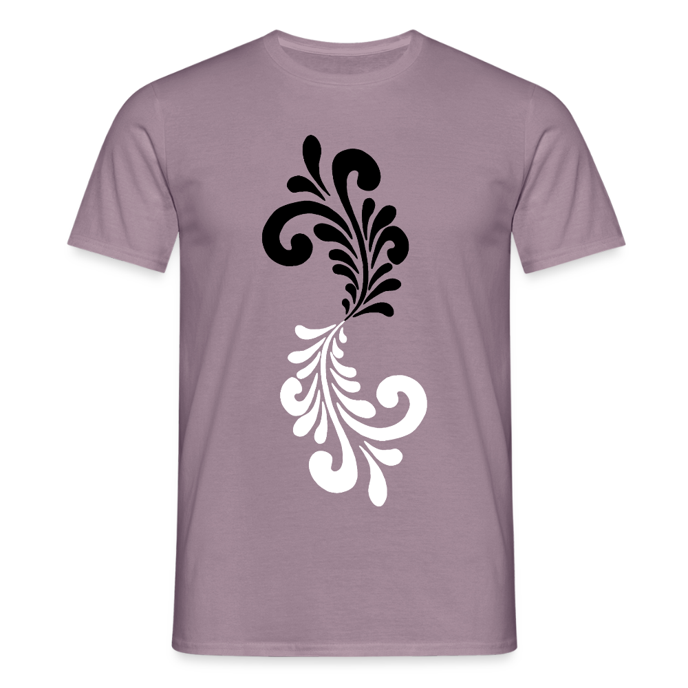 Bembel Ornamente schwarz/weiß - Männer Shirt - Lilagrau