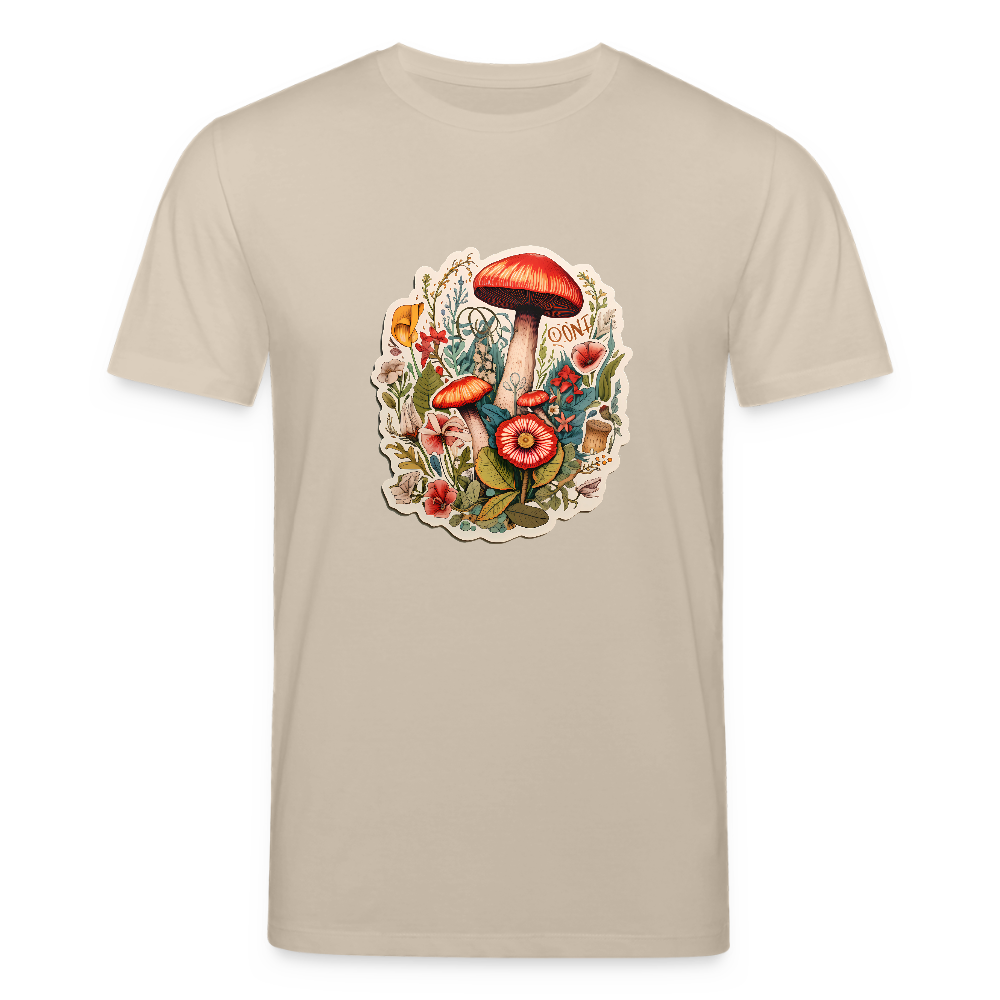 Boho Kunst mit Pilzen und Blumen - Stanley/Stella Unisex Bio-T-Shirt CREATOR - Beige