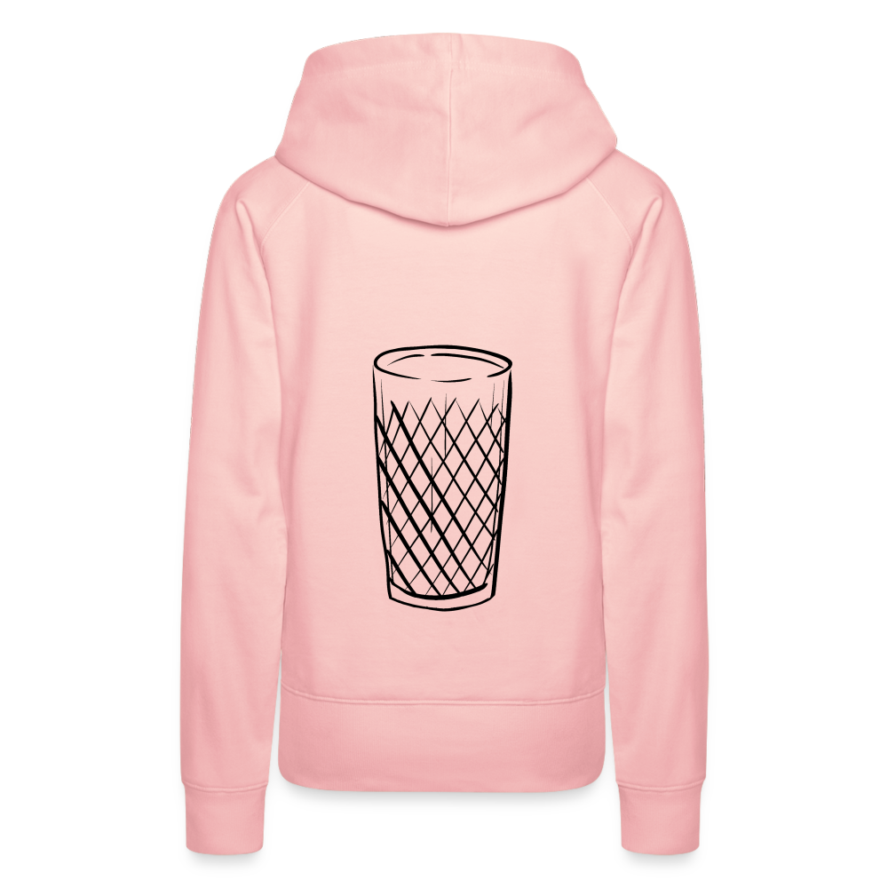 Frankfurter Geripptes - Äpplerglas - Hessisch Mundart - Frauen Premium Hoodie - Kristallrosa