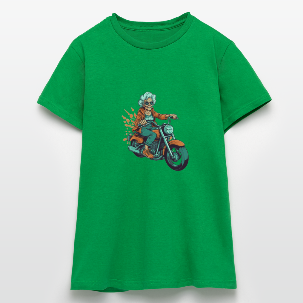 Coole alte Biker Oma - Motorrad Omi - Frauen T-Shirt - Kelly Green