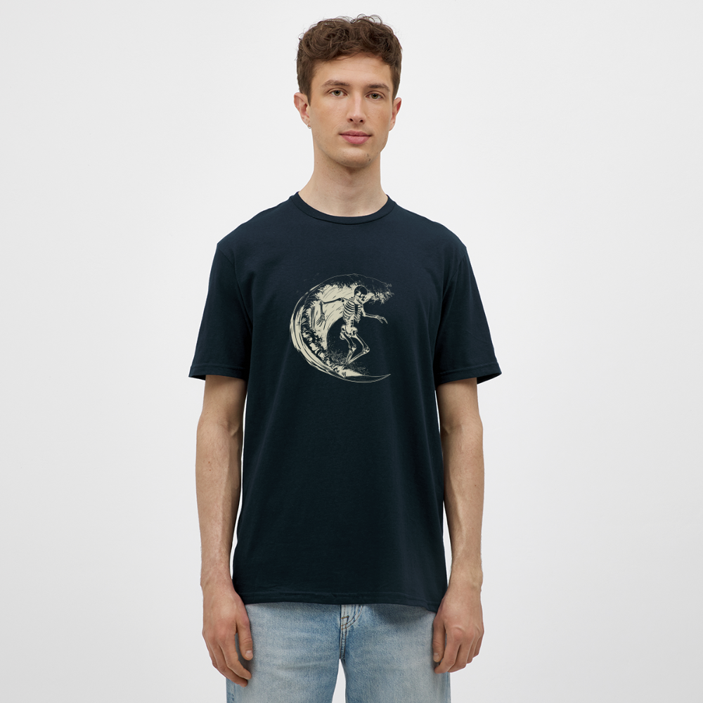 Cooles Surfer Skelett - Männer T-Shirt - Navy