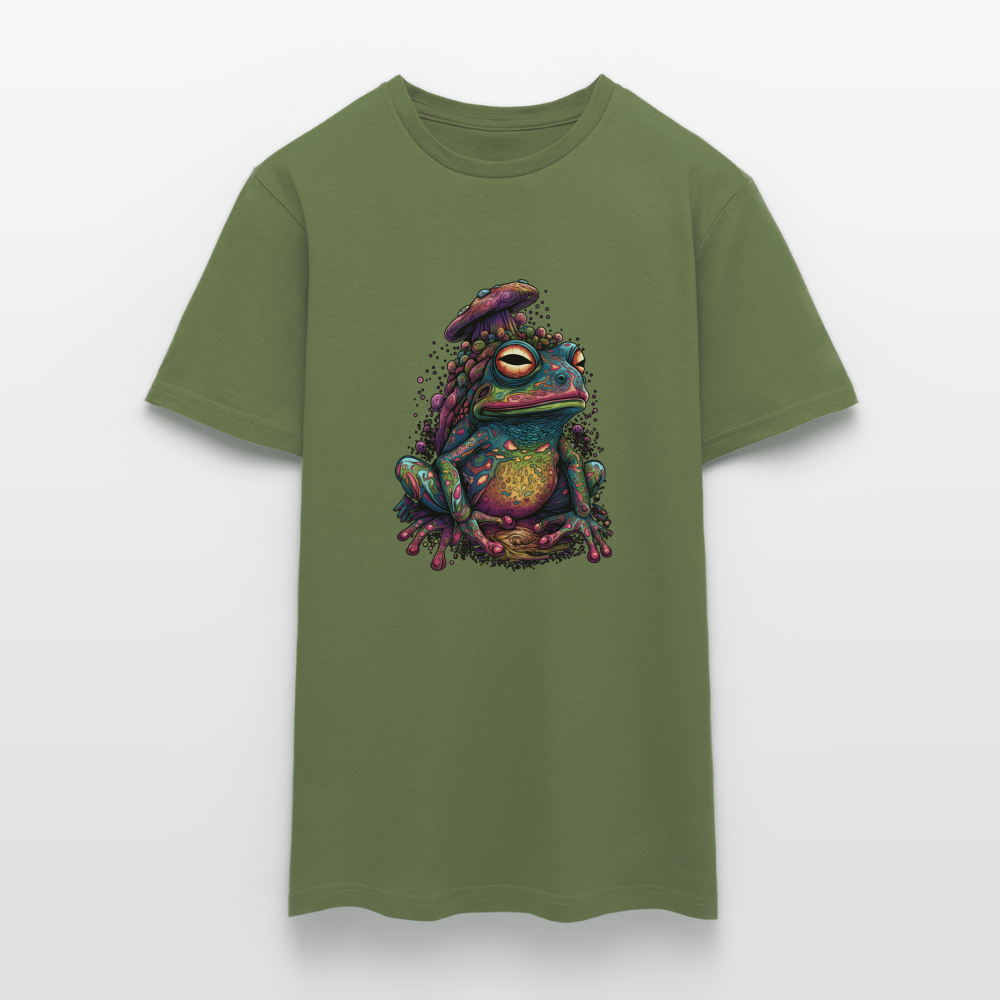Trippy Pilz Frosch - Psychedelisches Motiv - Männer T-Shirt - Militärgrün