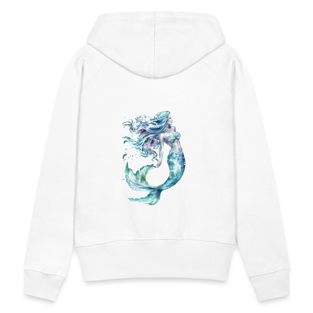 Meerjungfrau als Aquarelle - Frauen Premium Hoodie - Weiß